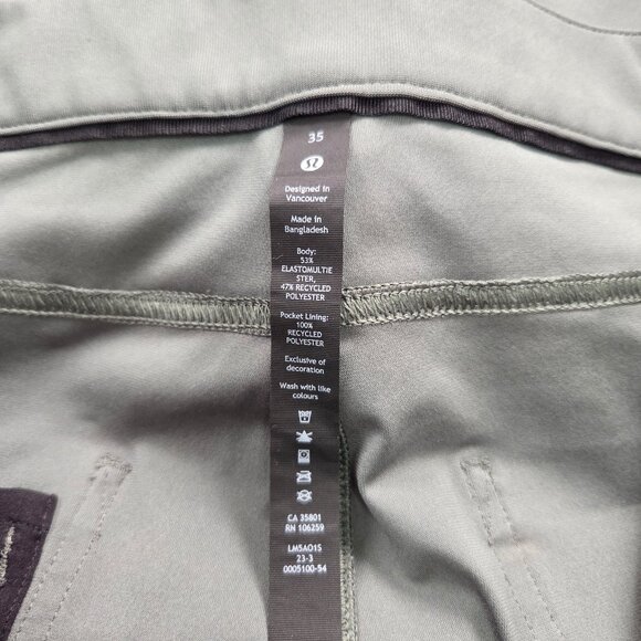 NWOT Lululemon ABC pants, 35x32 - Picture 4 of 4